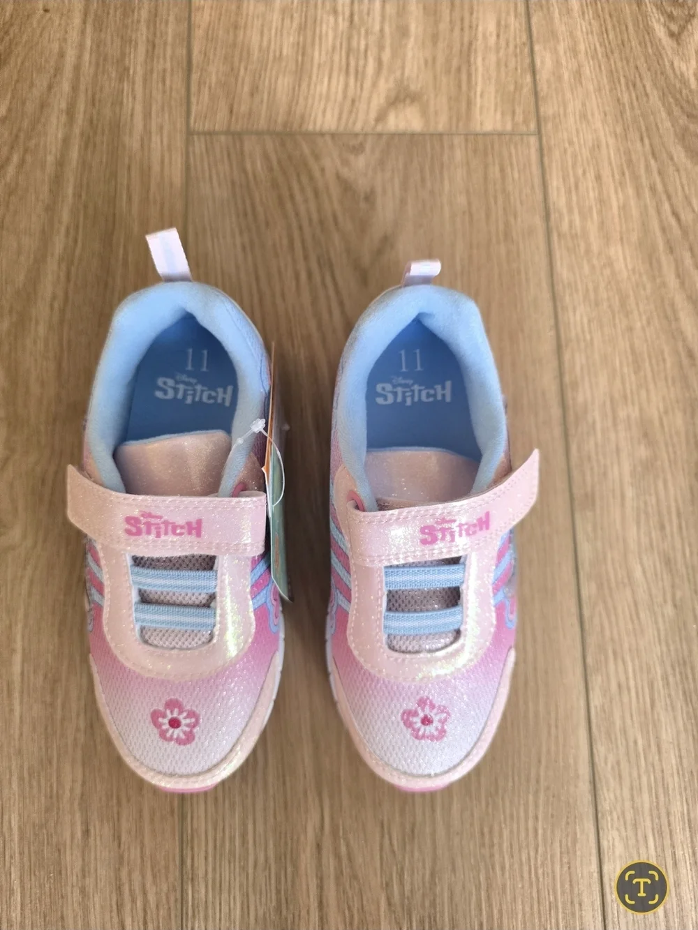 Disney Pink & Light Blue Stitch & Angel Kids Light Up Sneakers